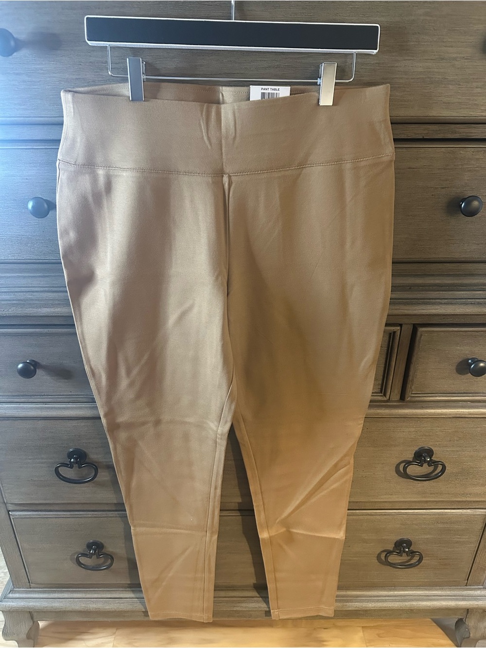 INC International Concepts Faux Leather Leggings in Camel Brown
